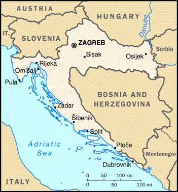 Map of Croatia