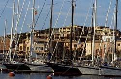 Elegant boats on parade